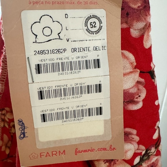 NWT Farm Rio Daisy Mini halter Dress cherry blossoms orient Size P - Picture 3 of 6